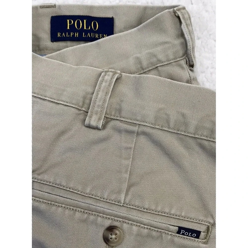 Vintage Polo Ralph Lauren Shorts Mens 40 Classic Tan PLEATED Chino 8